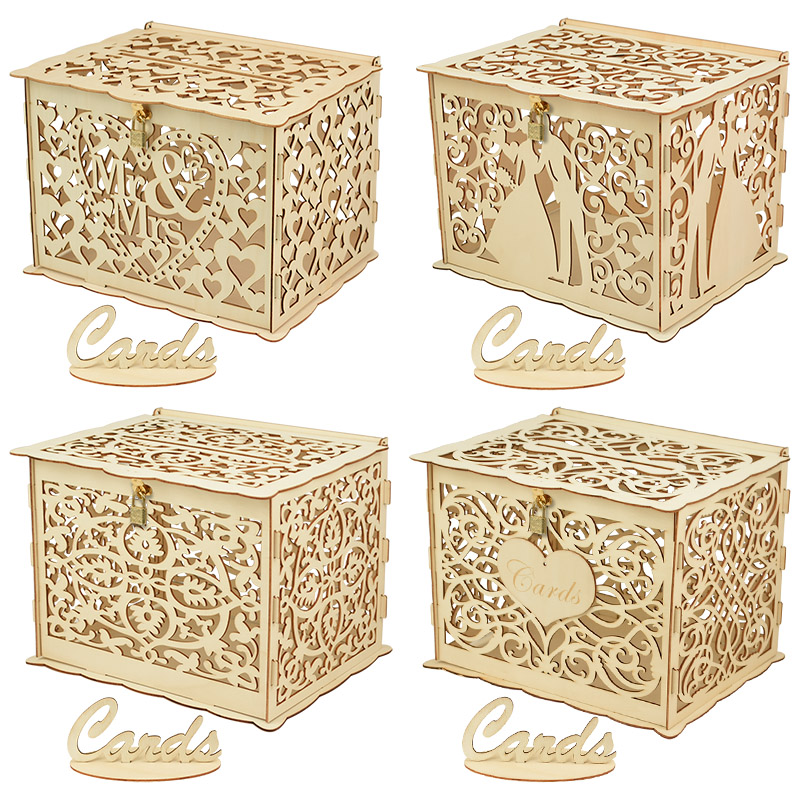 30X24X21cm DIY Wedding Gift Ca - Card Index Box recension och pris