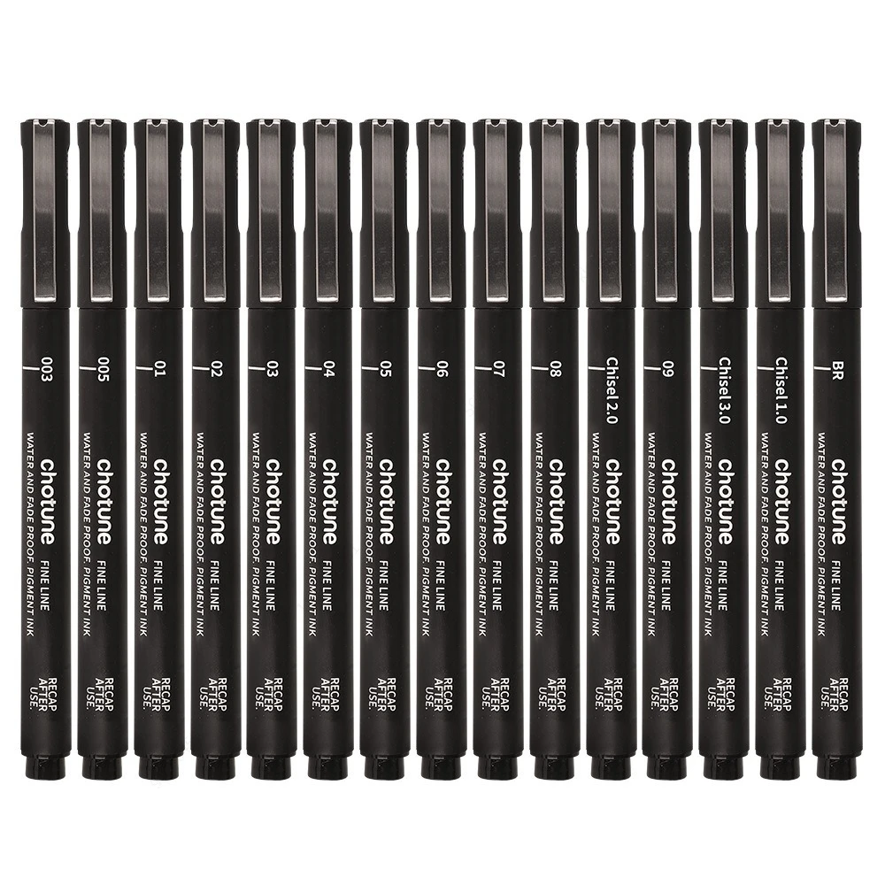 Black Micro Pens,15 Sizes,Wate - Correction Pen Fine recension och pris