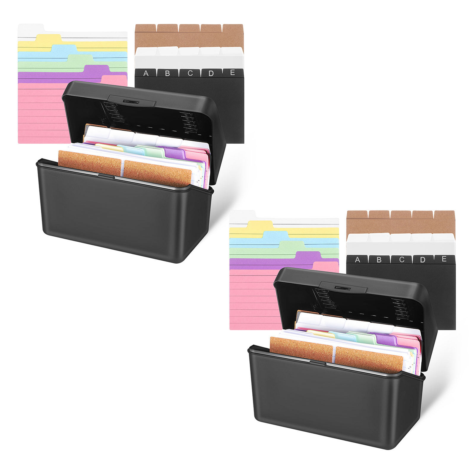 2Sets Desktop Card Storage Box - Card Index Box recension och pris