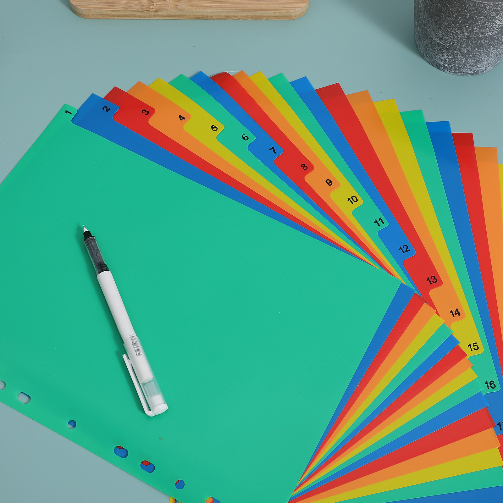 A4 Colorful Plastic Classified - Tab Divider A4 recension och pris