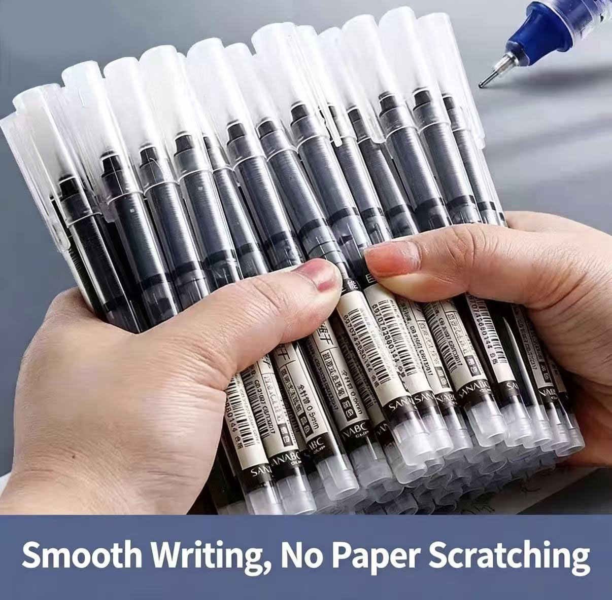 6 Pack Click Gel Pens 0.5mm Bl - Gel Refill Pack recension och pris