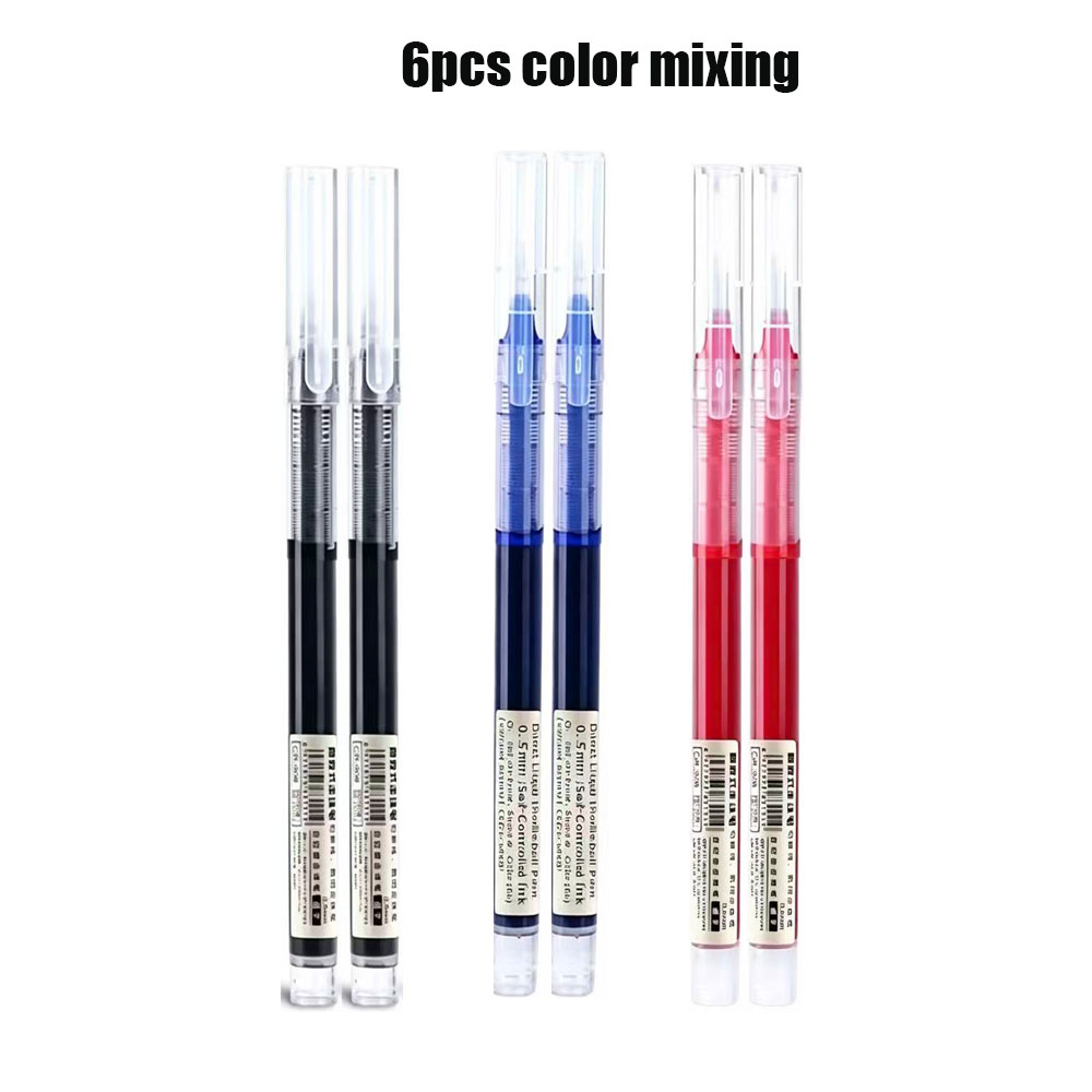 6 Pack Click Gel Pens 0.5mm Bl - Gel Refill Pack recension och pris