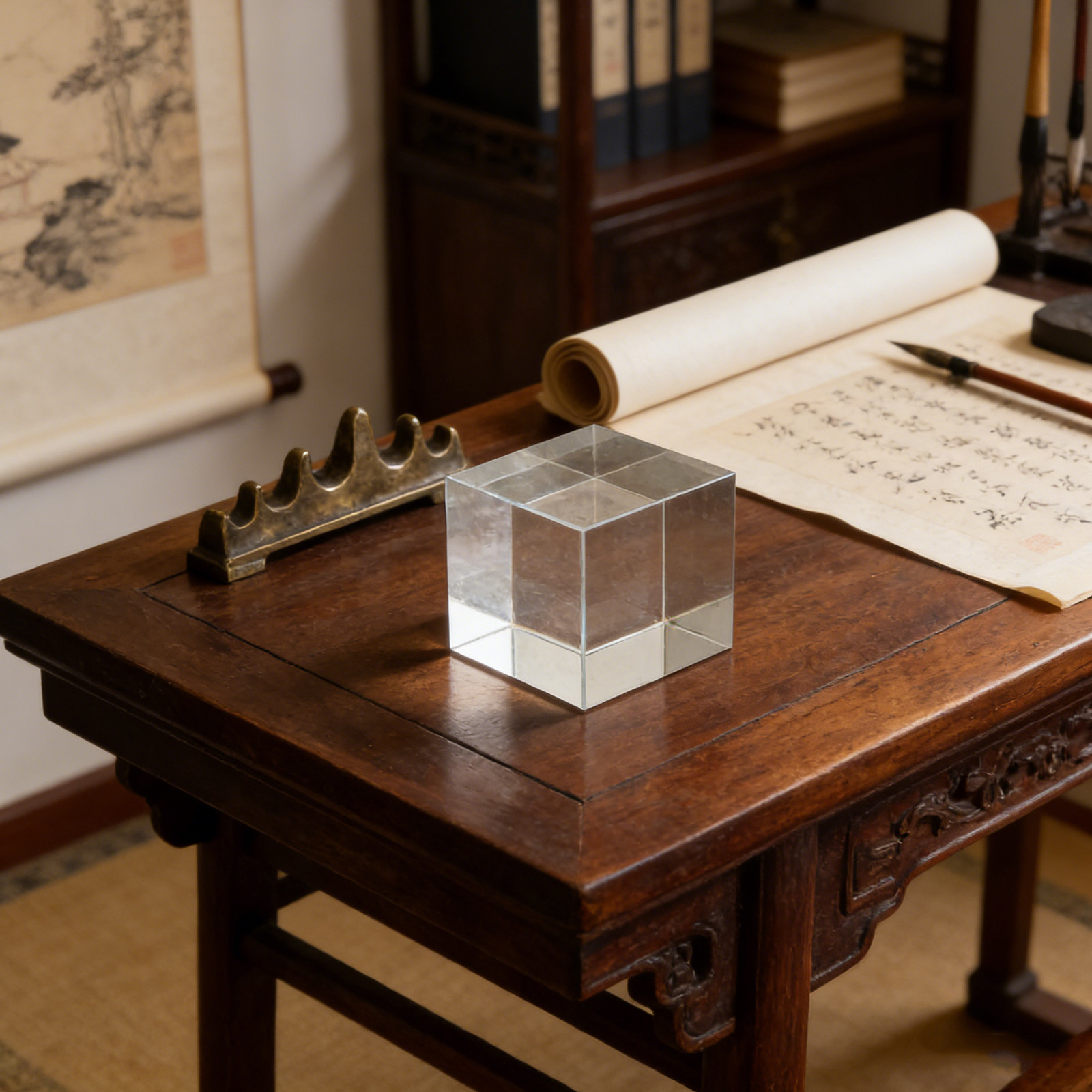 Square Crystal Paperweight Cle - Book Weight Glass recension och pris