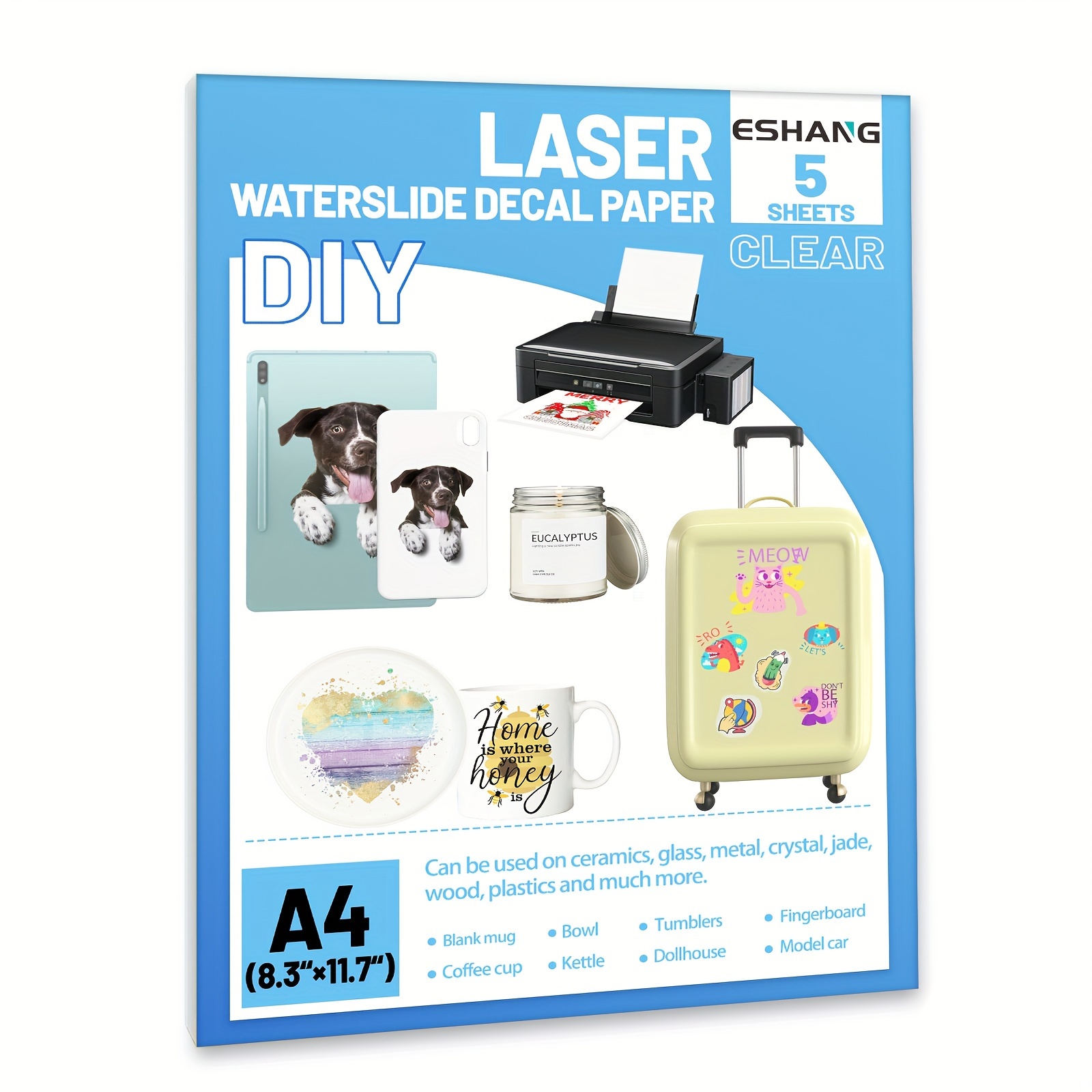 5 Sheets A4 Clear Waterslide D - Ink Blotter Paper recension och pris