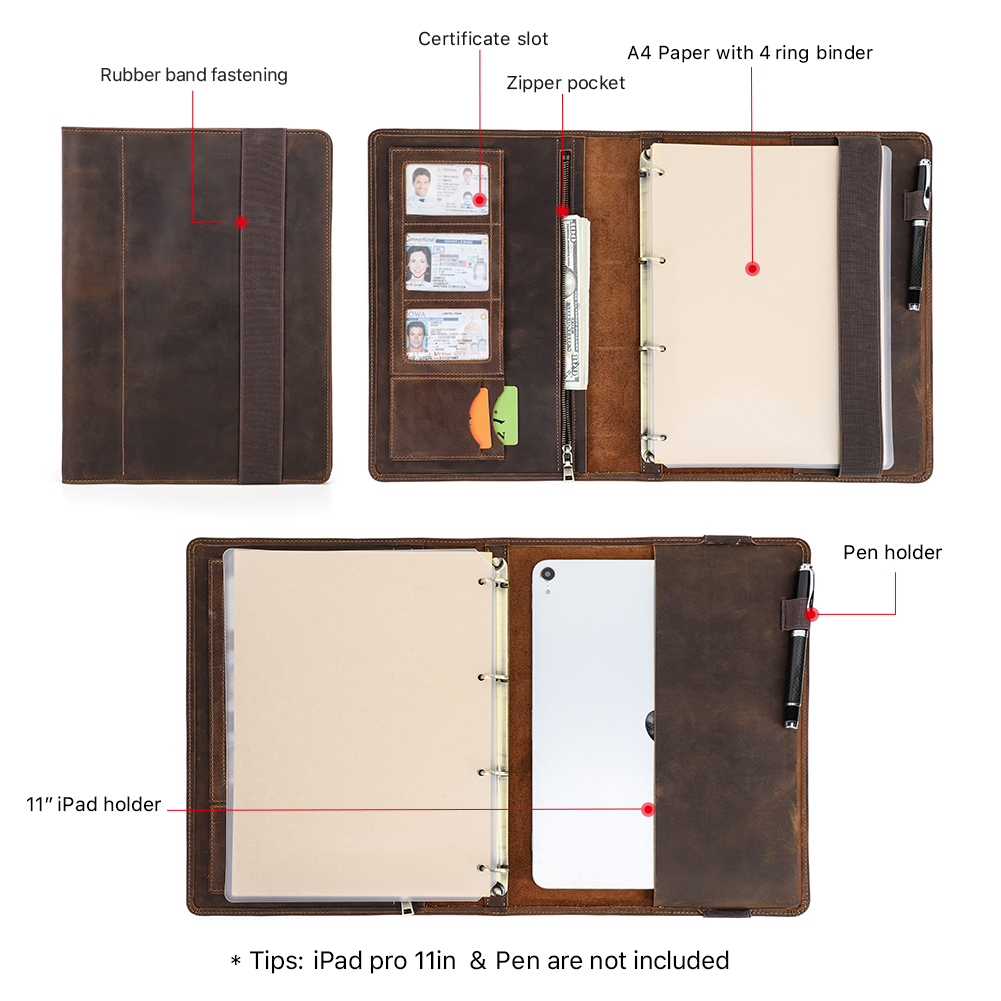Luxury Retro Business A4 Noteb - Binder A4 Lever recension och pris